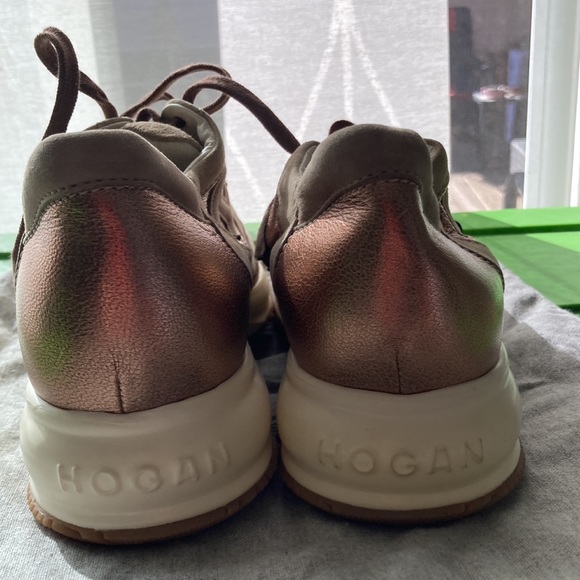 Hogan copper leather sneakers Size 9 1/2 - Picture 5 of 8